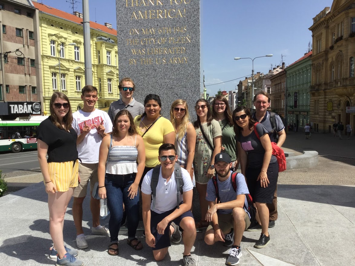 Czech students at a study abroad