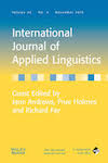 International Journal of Applied Linguistics cover