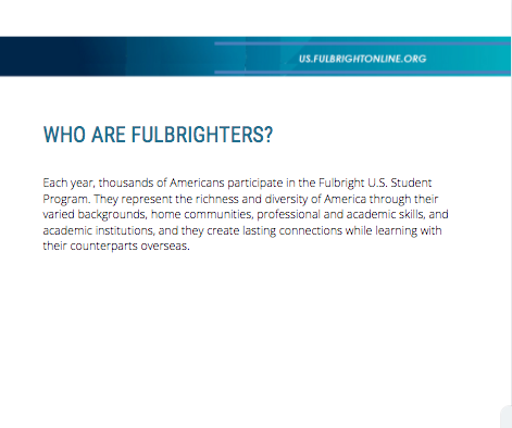 Who are Fulbrights