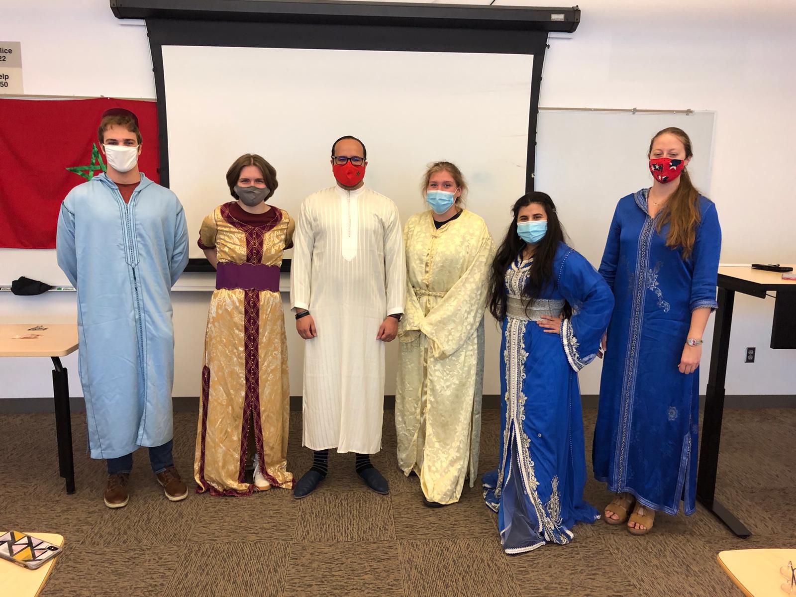 Group photo in Moroccan cultural garments