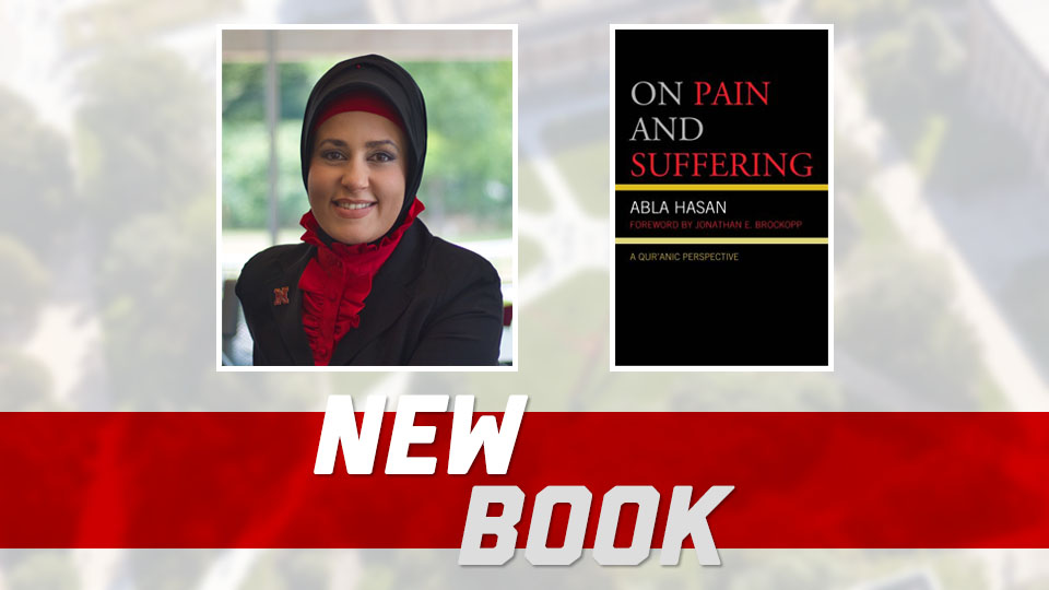 Photo Credit: Abla Hasan and the cover of On Pain and Suffering