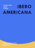 Blue and yellow graphic with "Iberoamericana" written in bold black text.igo